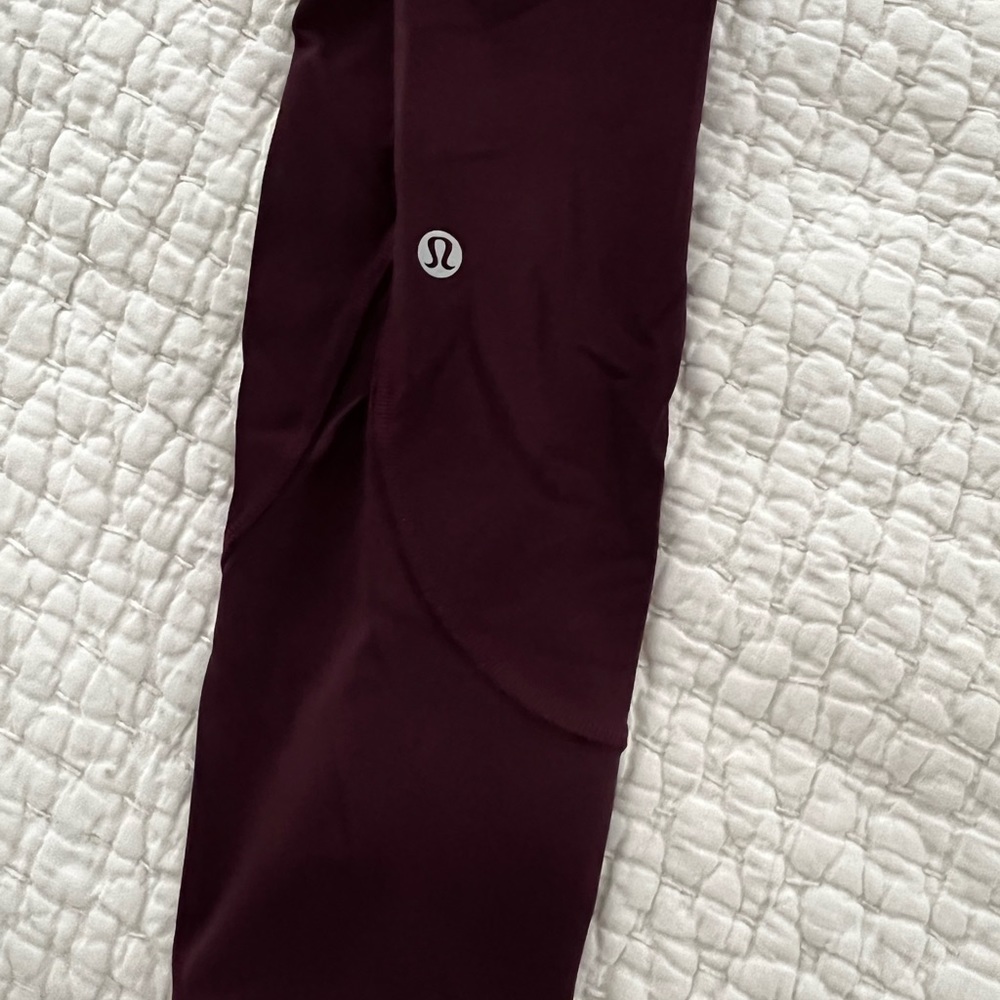 LuLu lemon scalloped align pant crop in cranberry